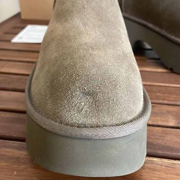 UGG Classic Ultra Mini New Heights Boots Hickory US Women Size 9/UK 7/EU 40 - Picture 14 of 16